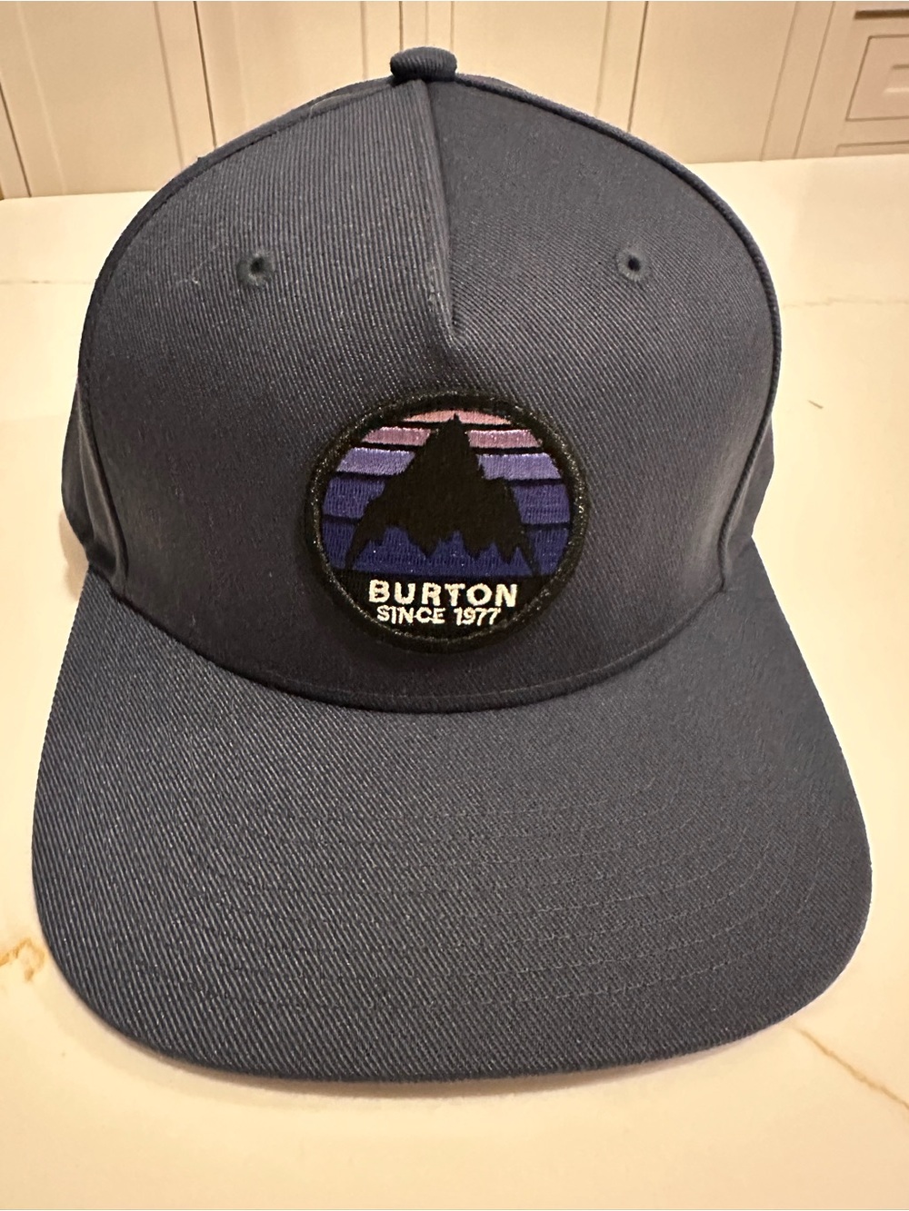 Burton Navy Snapback Hat with Mountain Patch
